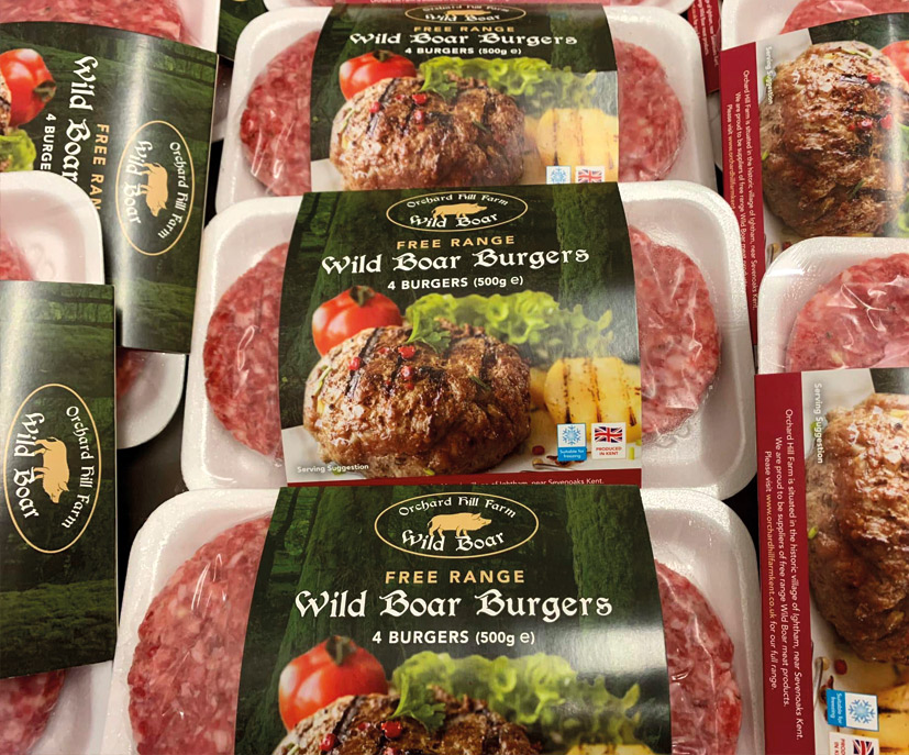 Orchard Hill Farm Wild Boar Burgers